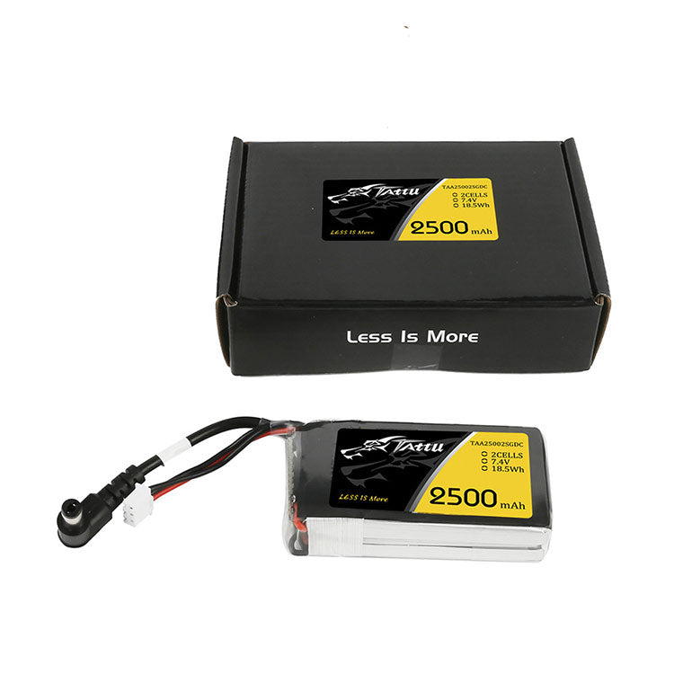 Tattu 2500mAh 2S1P Fatshark Goggles Lipo Battery Pack With DC5.5mm Plug Tattu 2500mAh 2S1P Fatshark Goggles Lipo Battery Pack With DC5.5mm Plug